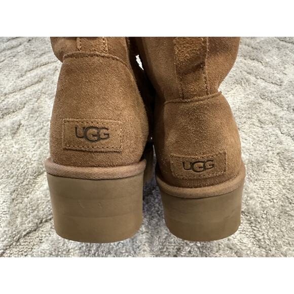 Ugg Classic Platform Mini Booties in Cognac Chestnut Sz 10 USED - Picture 8 of 10